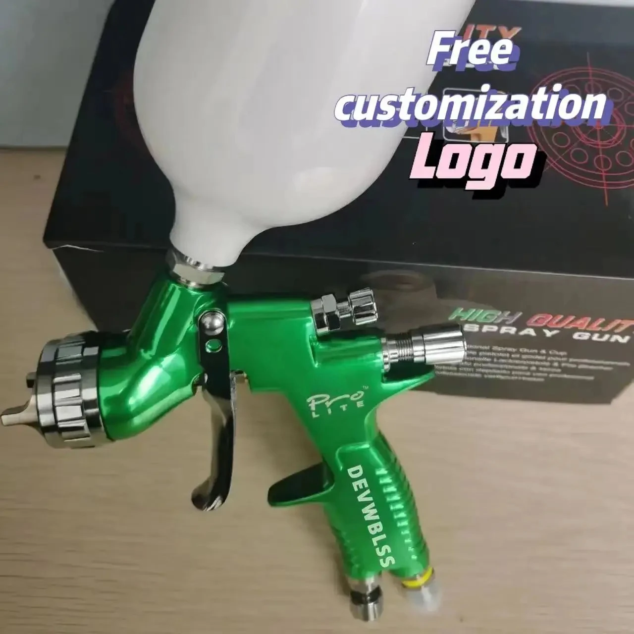 

Green Devwblss Spray Gun GTI PRO LITE 1.3mm Nozzle LVMP Car Paint Tool Pistol（Quick delivery）