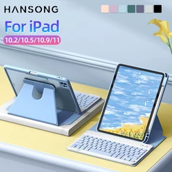 สำหรับ iPad เคสคีย์บอร์ดสำหรับ iPad 10th Generation Case สำหรับ iPad 10.2/9/8/7th Air 3 10.5 Pro air 4 5 10.9 2018 2022 Pro 11ฝาครอบ