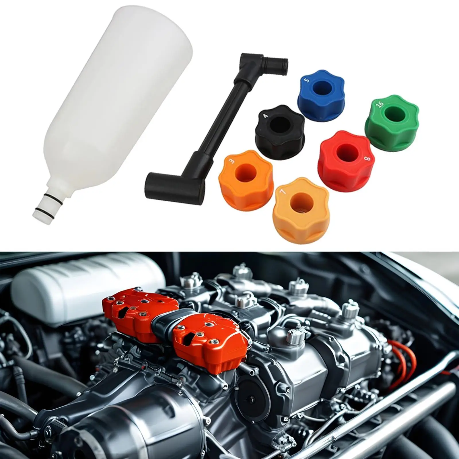 

Набор воронок для заправки масла автомобиля, инструмент для замены масла, воронка для дозатора масла без разливов с 6 адаптерами, инструмент для заправки масла для автомобилей