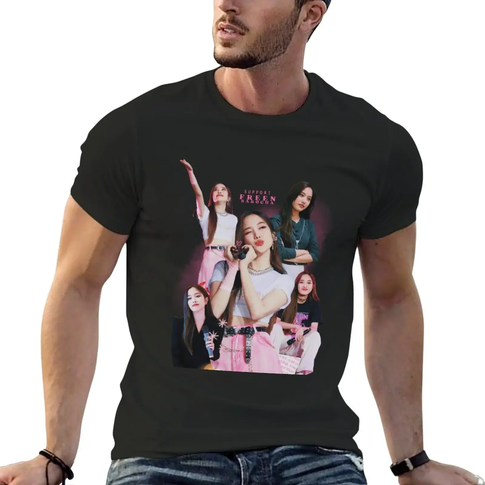 

New fashion custom design your own Oversized t-shirt summer clothes t shirts for men cotton New Support freen sarocha T-Shirt