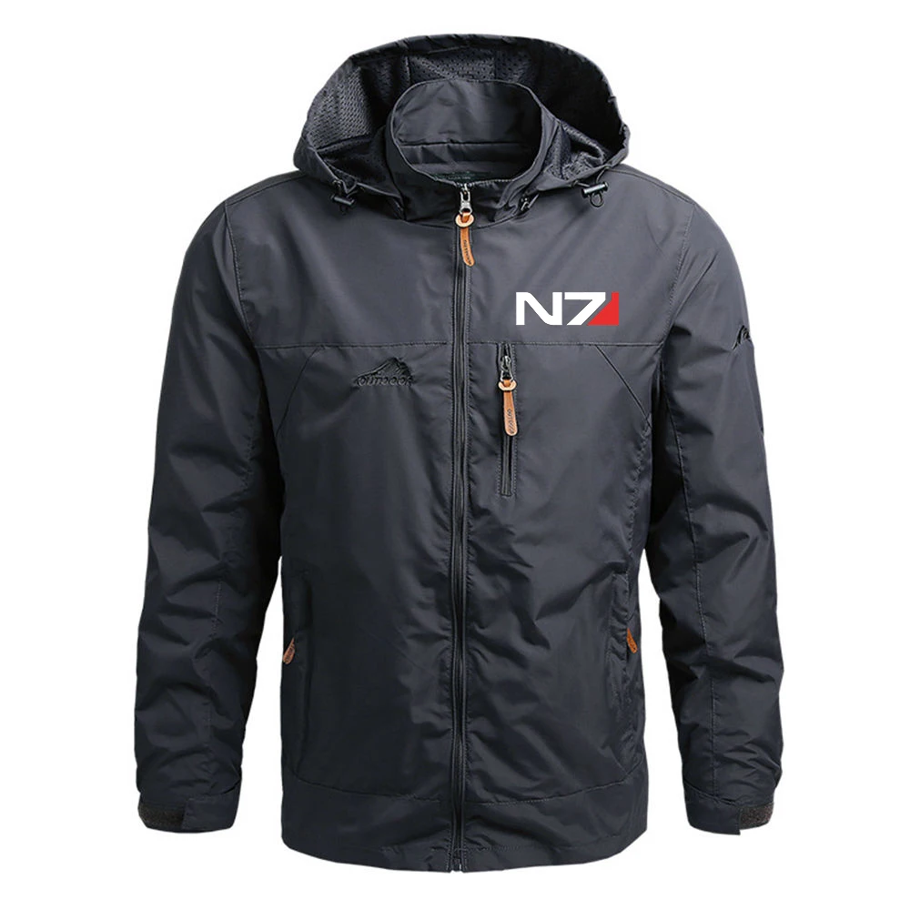 2024 N7 Mass Effect Logo New Men Spring And Autumn Thin Classic Printing Comfortable Casual Simplicity Trench Coat Tops