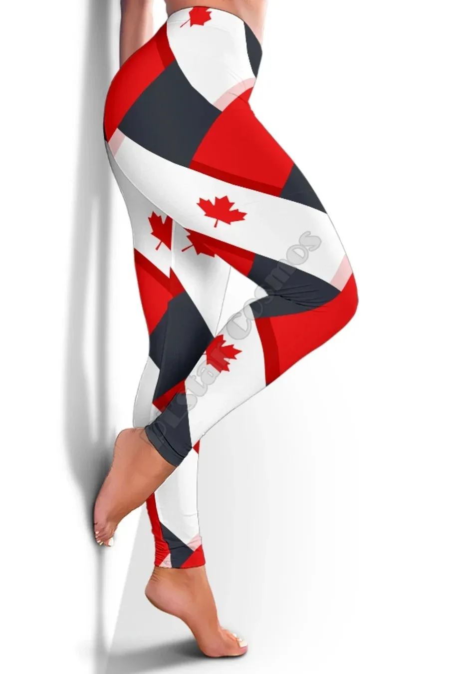 Canada legging feminino-canadense padrão 3d impresso leggings sexy elástico feminino leggings magros gótico yoga leggings