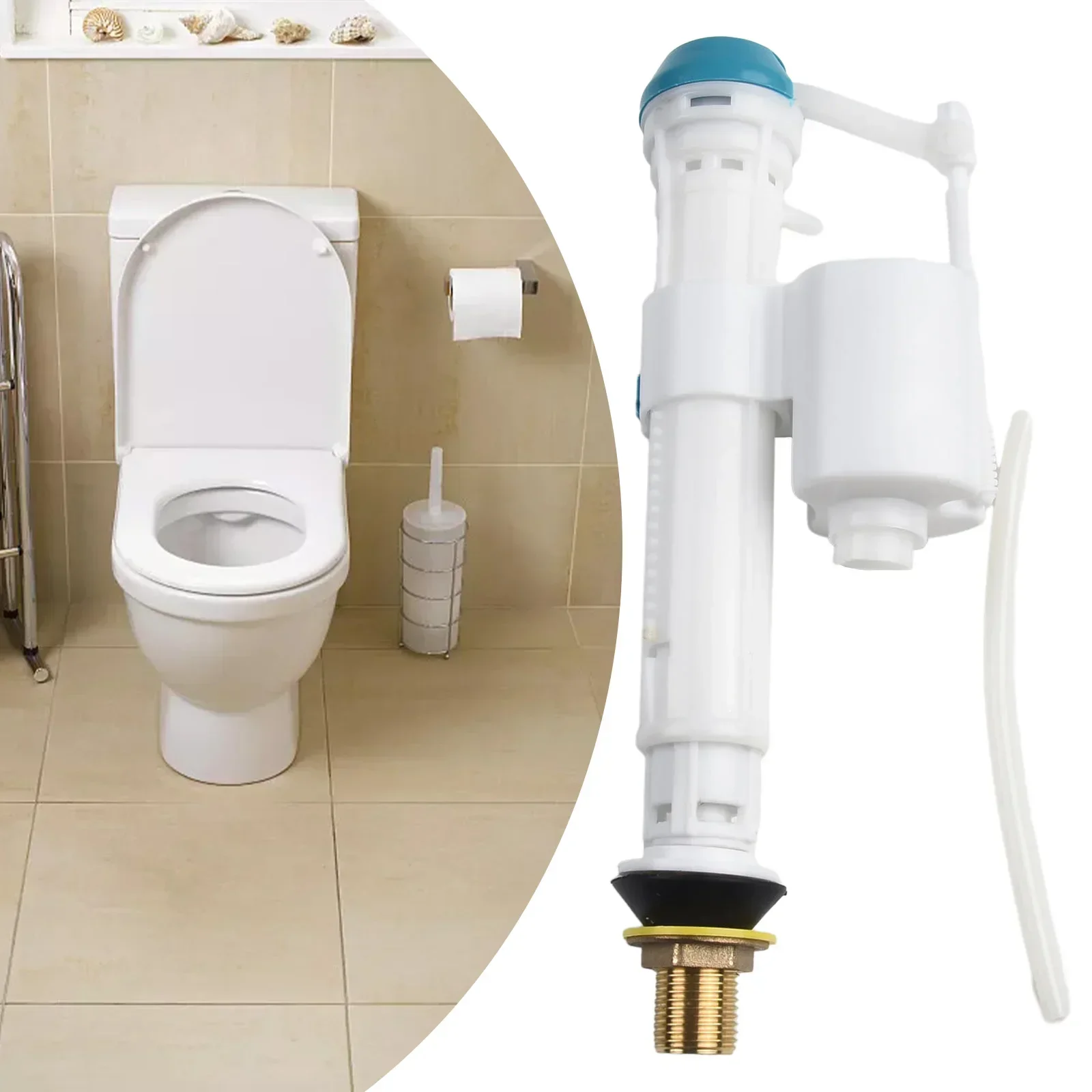 Toilet Adapter Cistern Fill Valve Adjustable Anti Siphon Bathroom Bottom Entry Quiet Fill Replacement Brand New