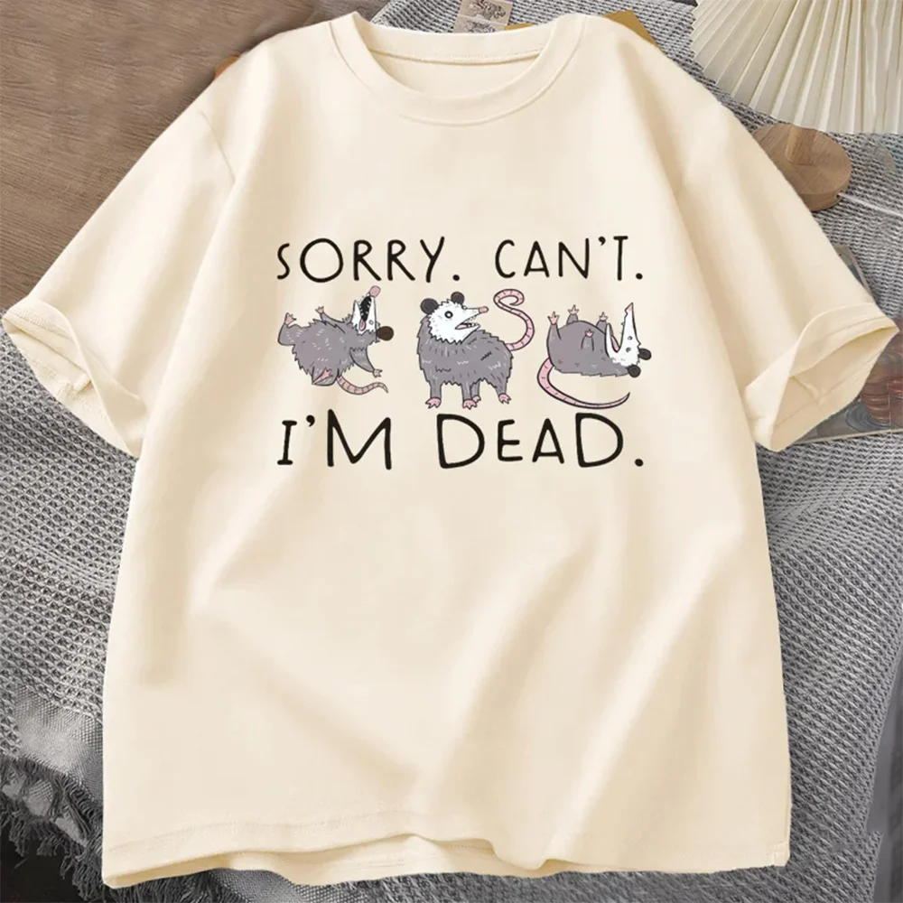 

Possum T Shirt for Opossum Lover Funny Graphic T-Shirt Anxiety Attack Tops Short Sleeve Tshirts Streetwear Y2k Men Clothing Tops