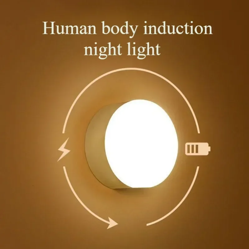 Smart Human Body Sensor Digital Sensor Head Magnetic Suction Wireless-Use Eye Protect LED Night Lamp
