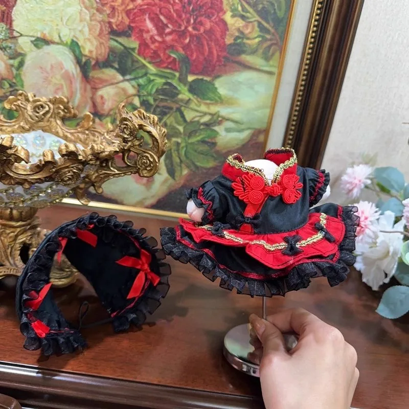 10 cm Baumwollpuppenkleidung „Die rote Hexe“ 20 cm 15 cm 40 cm Baumwollpuppenrock, 50–55 cm wiedergeborene Puppenkleidung, kostenloser Versand