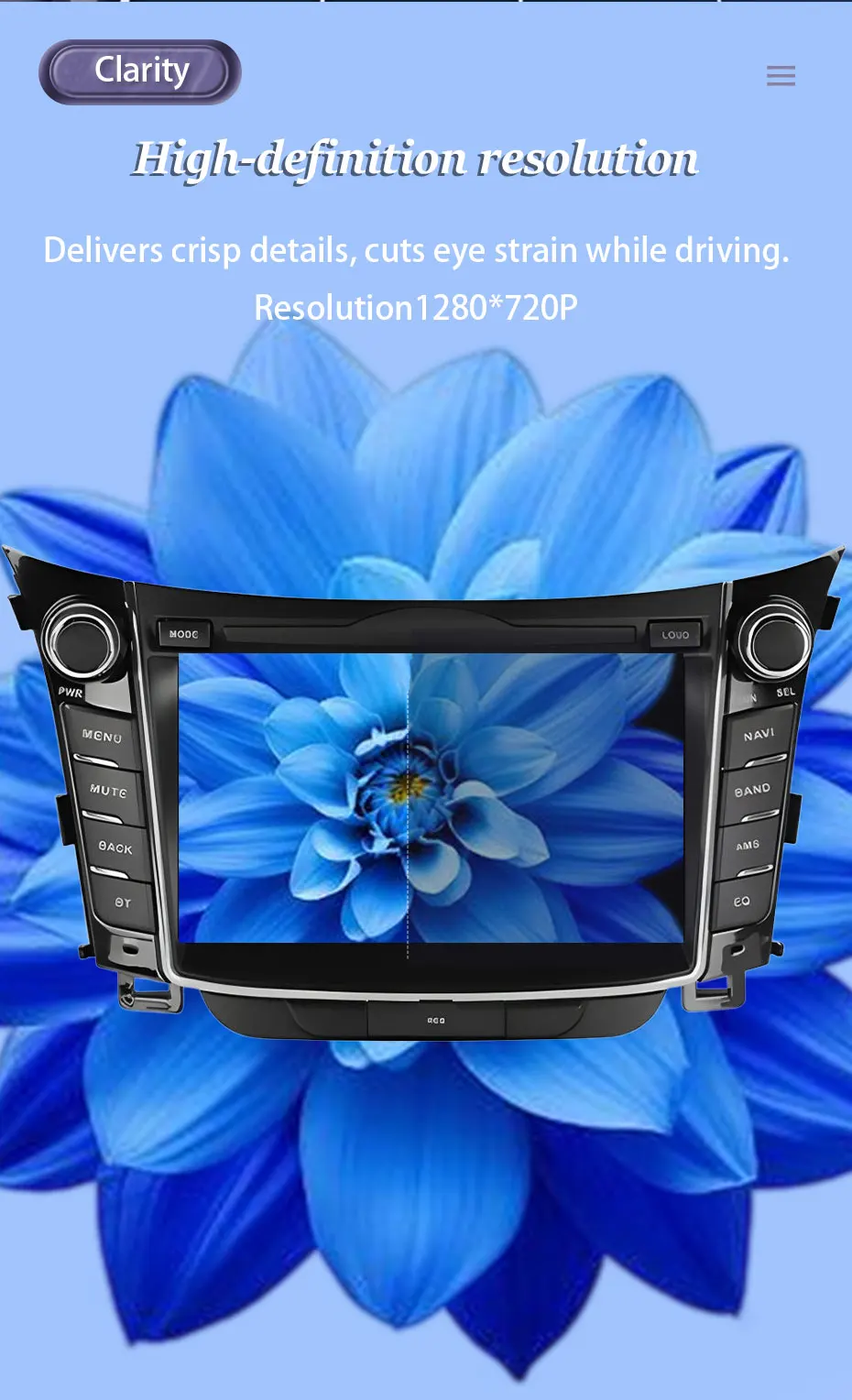 7 ''Android 16 für Hyundai I30 Elantra GT 2012 - 2017 Auto Radio Multimedia Player Drahtlose CarPlay Split Bildschirm DSP Stereo WiFi – Detail 10