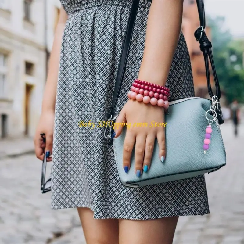 23gd Buntes Schlüsselbund -Perlenakzent für Auto- und Heimtaste für Jungenmädchen Accessoires Anhänger Halter für Boutique