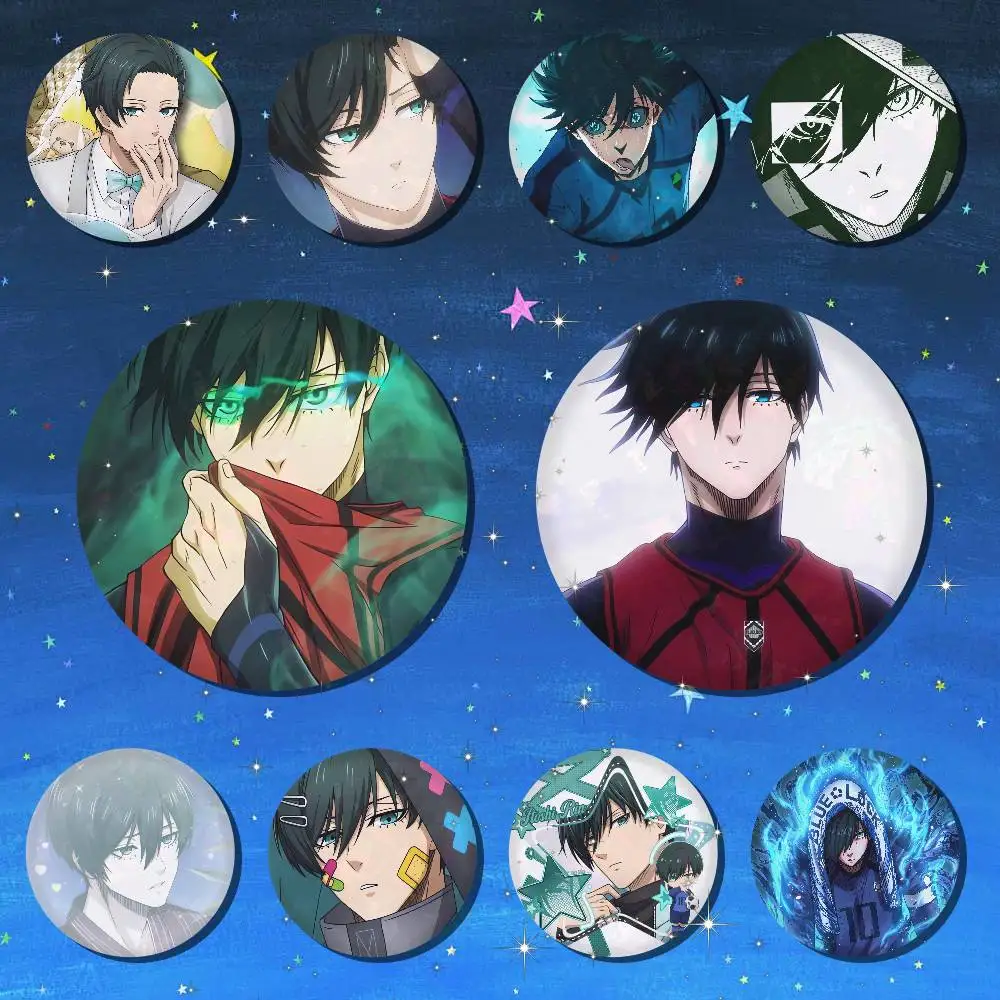 A-r-Rin I-Itoshi Cute Cool Round Pin Badge Set For Anime Game Music Cartoon Fans Backpack Denim Jacket Hat Decoration