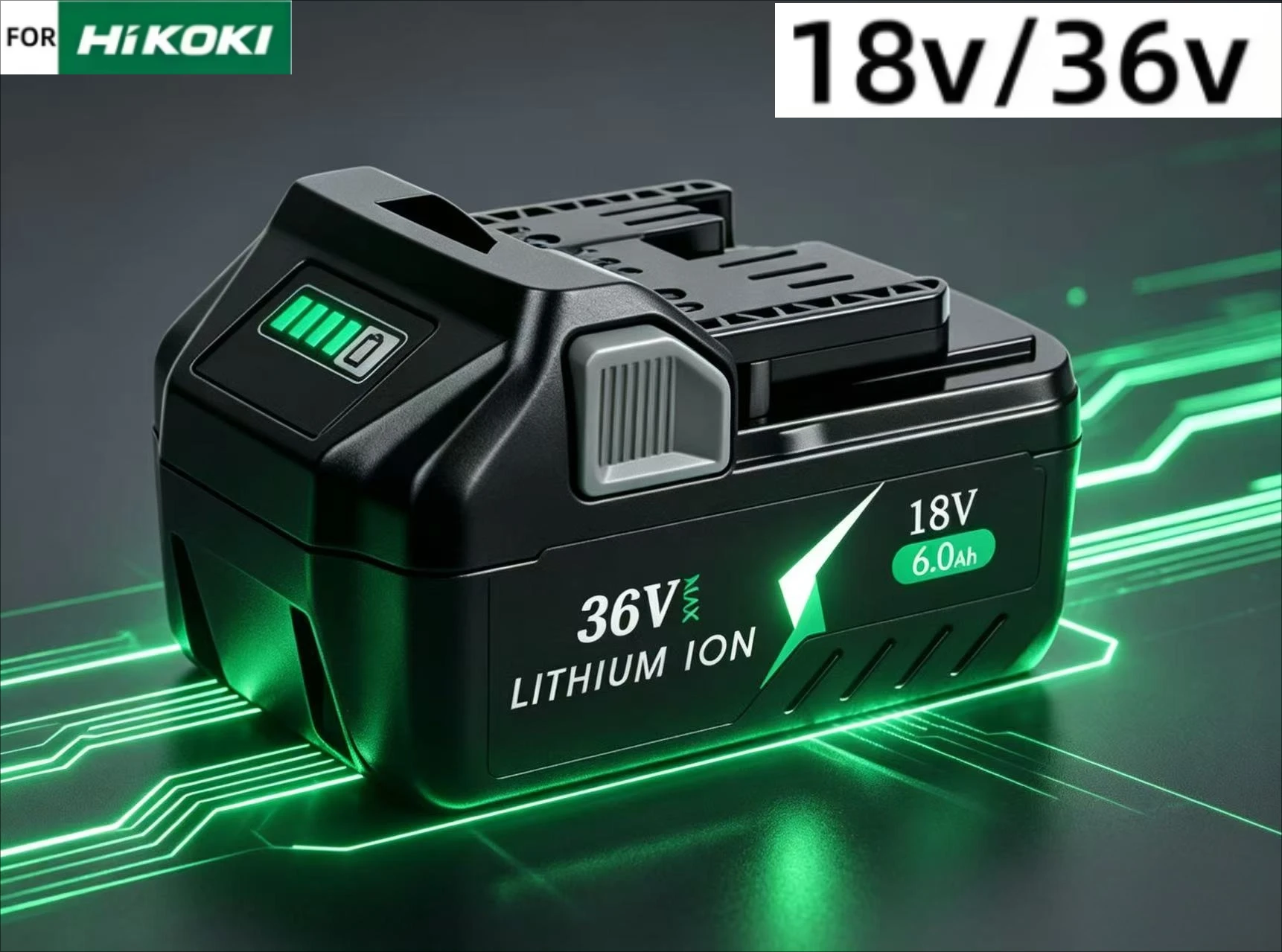

For HiKOKI Hitachi 18V 6.0Ah Battery Pack BSL1860B for Metabo HPT Cordless Drill Driver Impact Wrench and Cutting Saw Tools