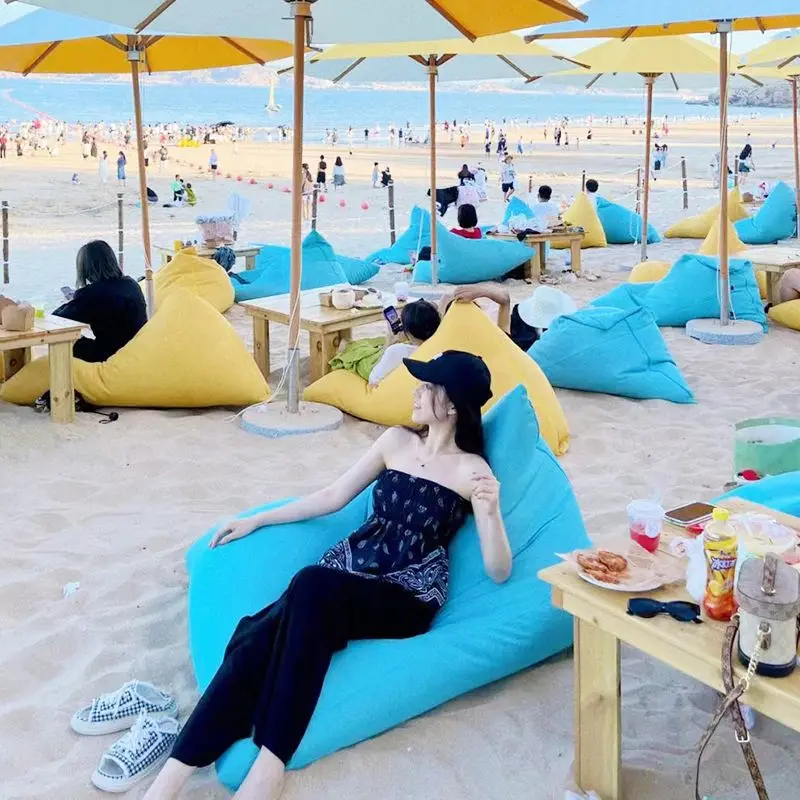 `Outdoor Bean Bag Sofas Outdoor Furniture,Waterproof UV‑proof Portable Lazy Sofa for Seaside Courtyard Beach Leisure`