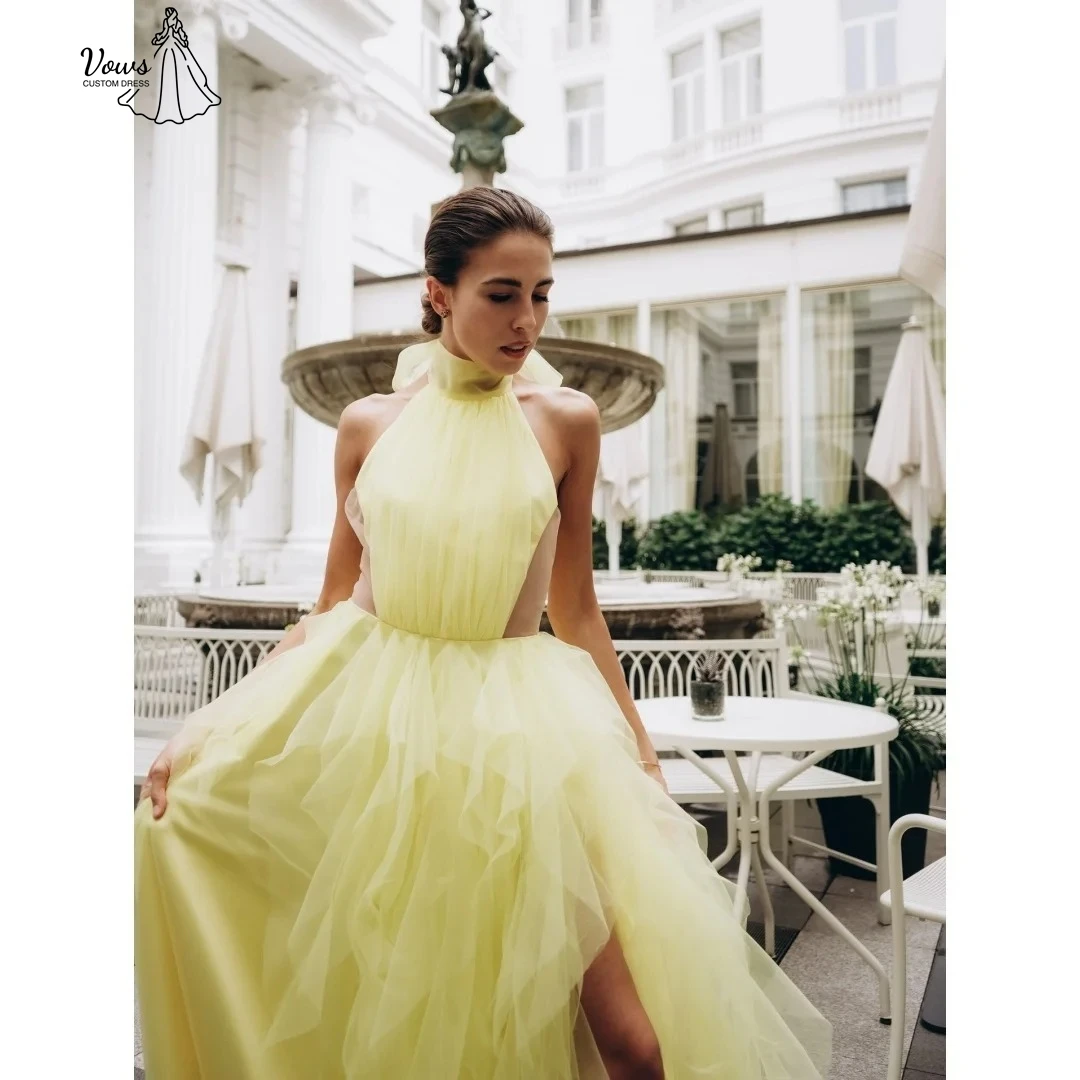 

Vows Шифоновые вечерние платья Женские элегантные вечерние платья для женщин Роскошное вечернее платье 2025 Line Бальные платья на заказ для выпускного вечера