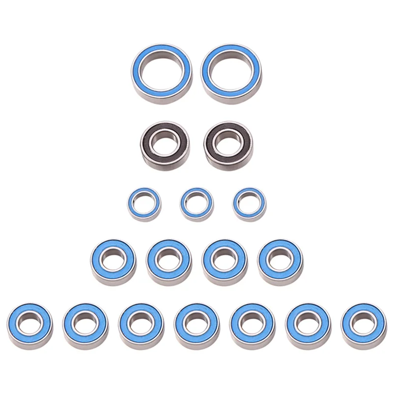 

18PCS Rubber Sealed Ball Bearing Kit for Tamiya CC-01 CC01 1/10 RC Car Upgrades Parts Accessories