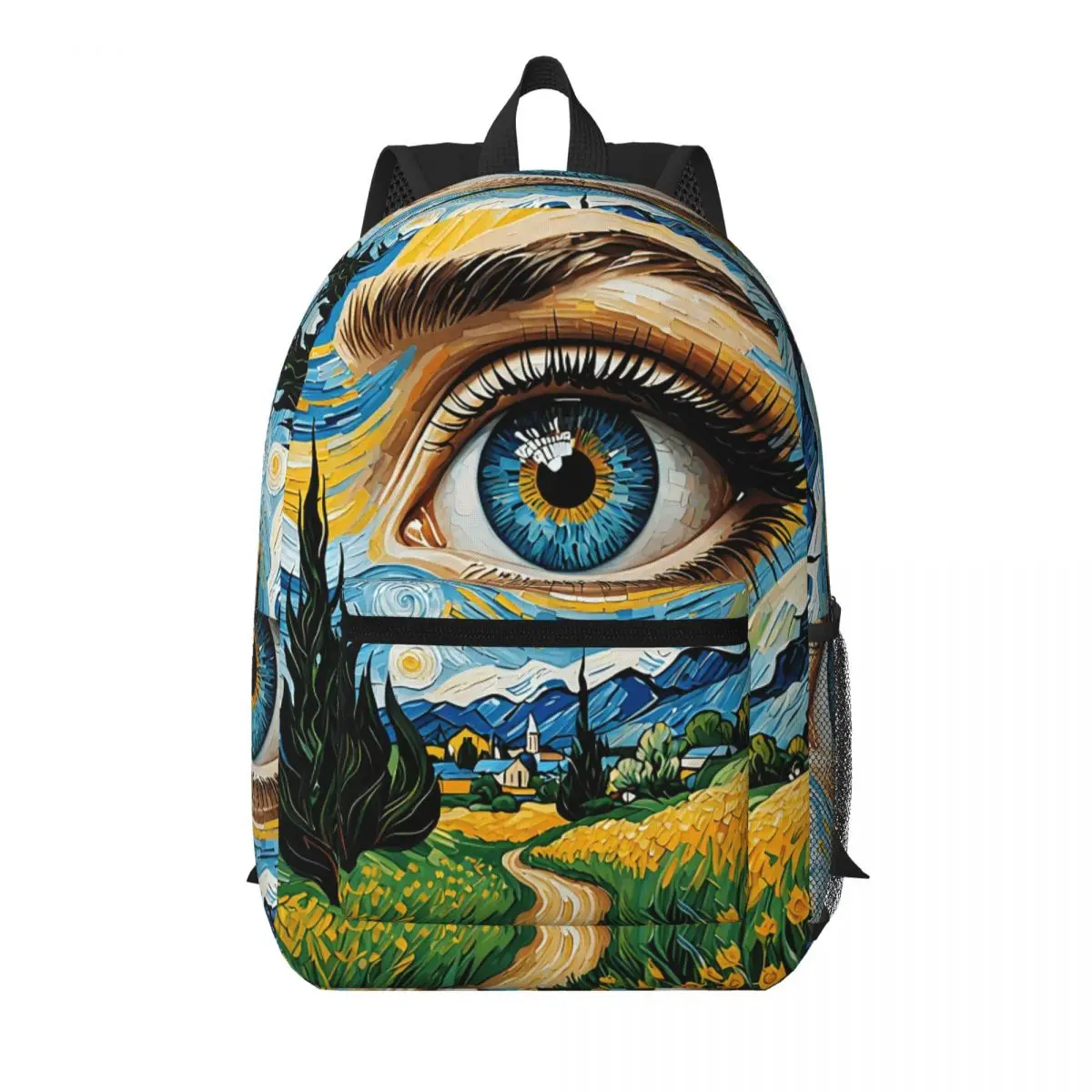 

The Starry Night By Vincent Van Gogh Student Backpack School Bag Hiking Travel Daypack for Men Women Bookbag Shoulder Bags