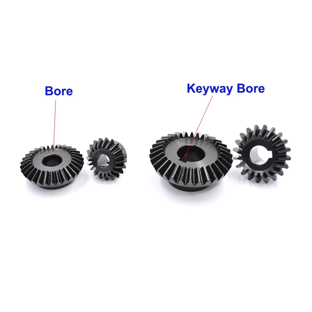

1M 2M High Precision Carbon Steel Bevel Gear 20T 30T 1:1.5 Ratio 90 Degree for CNC Robotics Drone Transmission