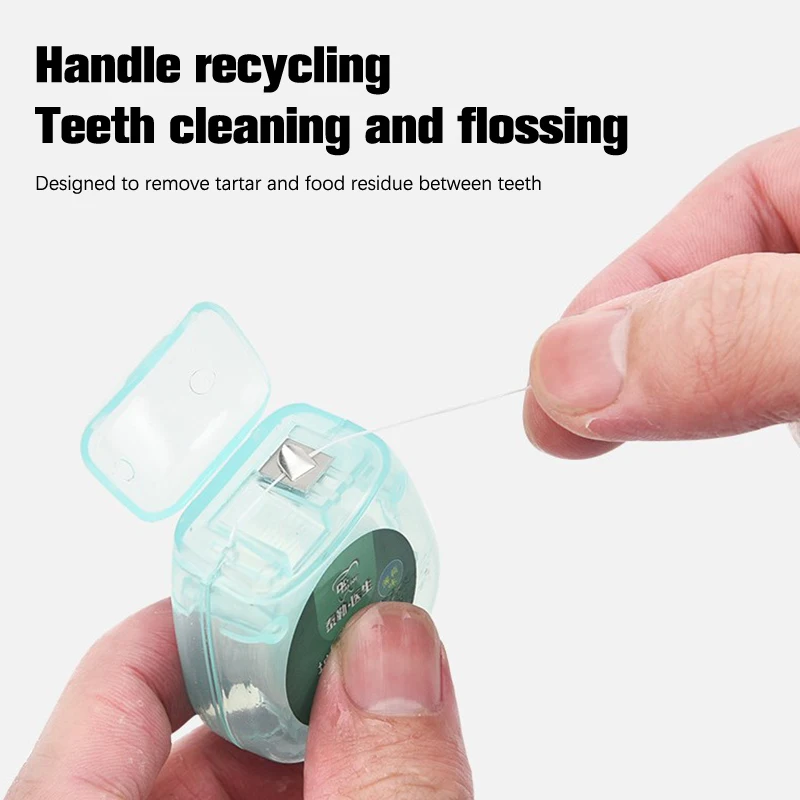 المحمولة مسواك الخيط الأسنان الأنظف الفولاذ المقاوم للصدأ مسواك مجموعة الأسنان الخيط قابلة لإعادة الاستخدام المسواك أدوات تنظيف الفم