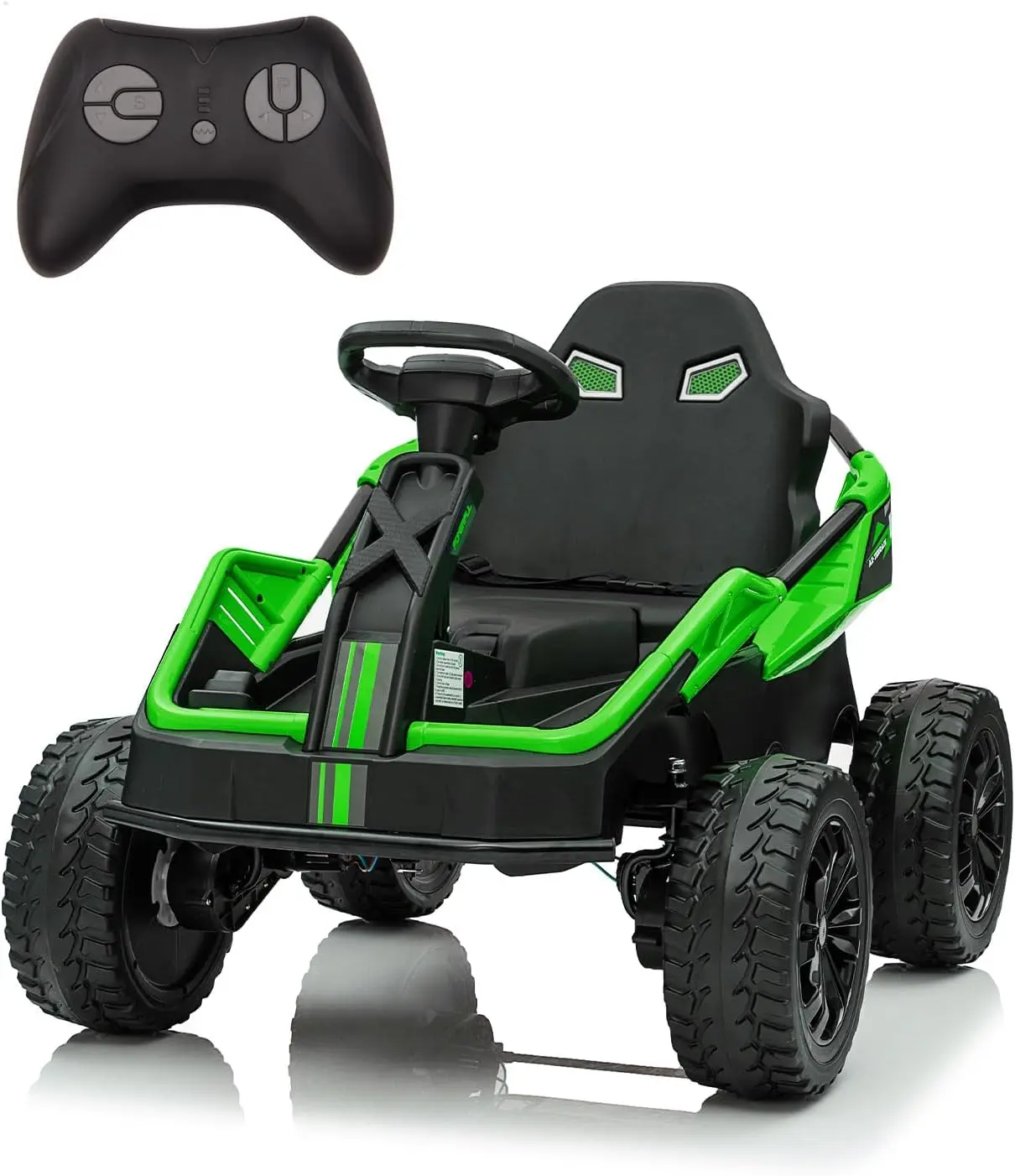 24V Ride On Toy, 4x200W Electric Go Kart, Battery-Powered Fun, Dual Driving Modes, Shock Absorbers, Durable Tires, MP3 Music