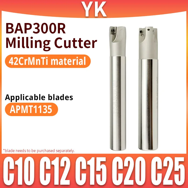 

BAP300R Indexable Milling Cutter Roughing Right Angle Tool Holder for APMT1135 C10 C12 C15 C20 C25 Lathe Milling Cutter