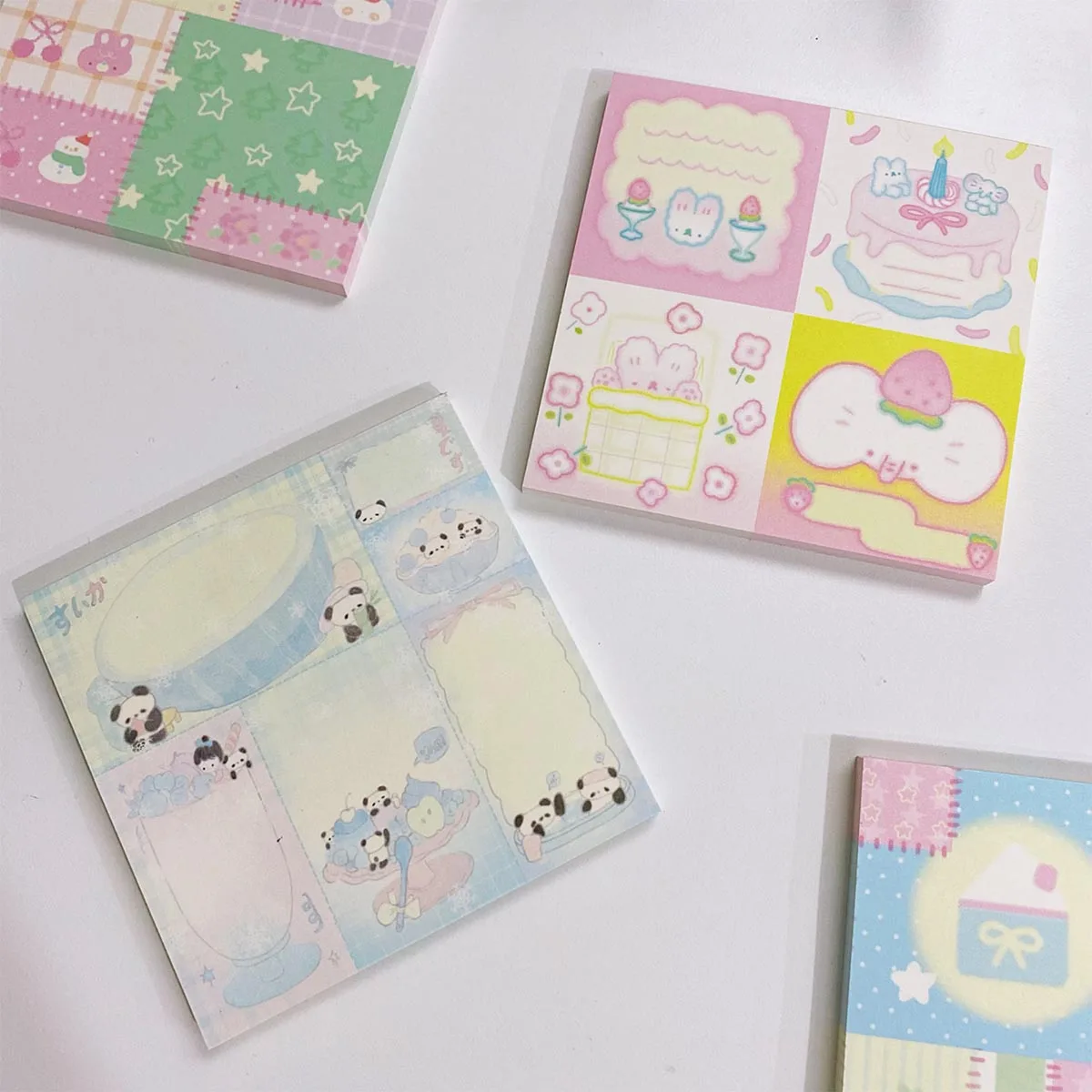 Imagem -02 - Kawaii Memo Pad Grupo Scrapbook Patchwork Papelaria Material Papel para Fazer a Lista Planejador Jornal Faça Você Mesmo Arts Crafts Album
