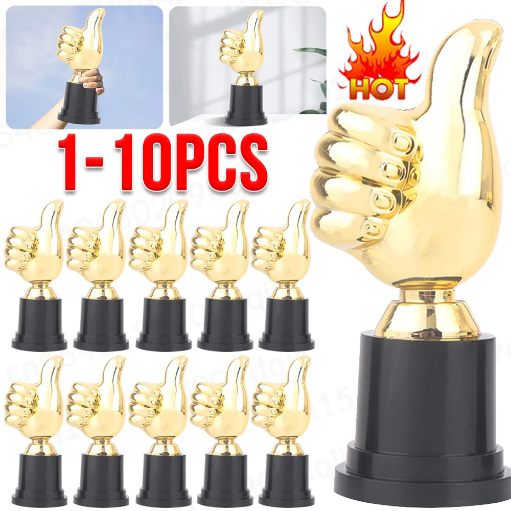 1-10pcs Thumbs Up Trophy Awards Trophies Reward Thumbs Trophy Toys Kids Competition Winner Prize For Children Party Favors