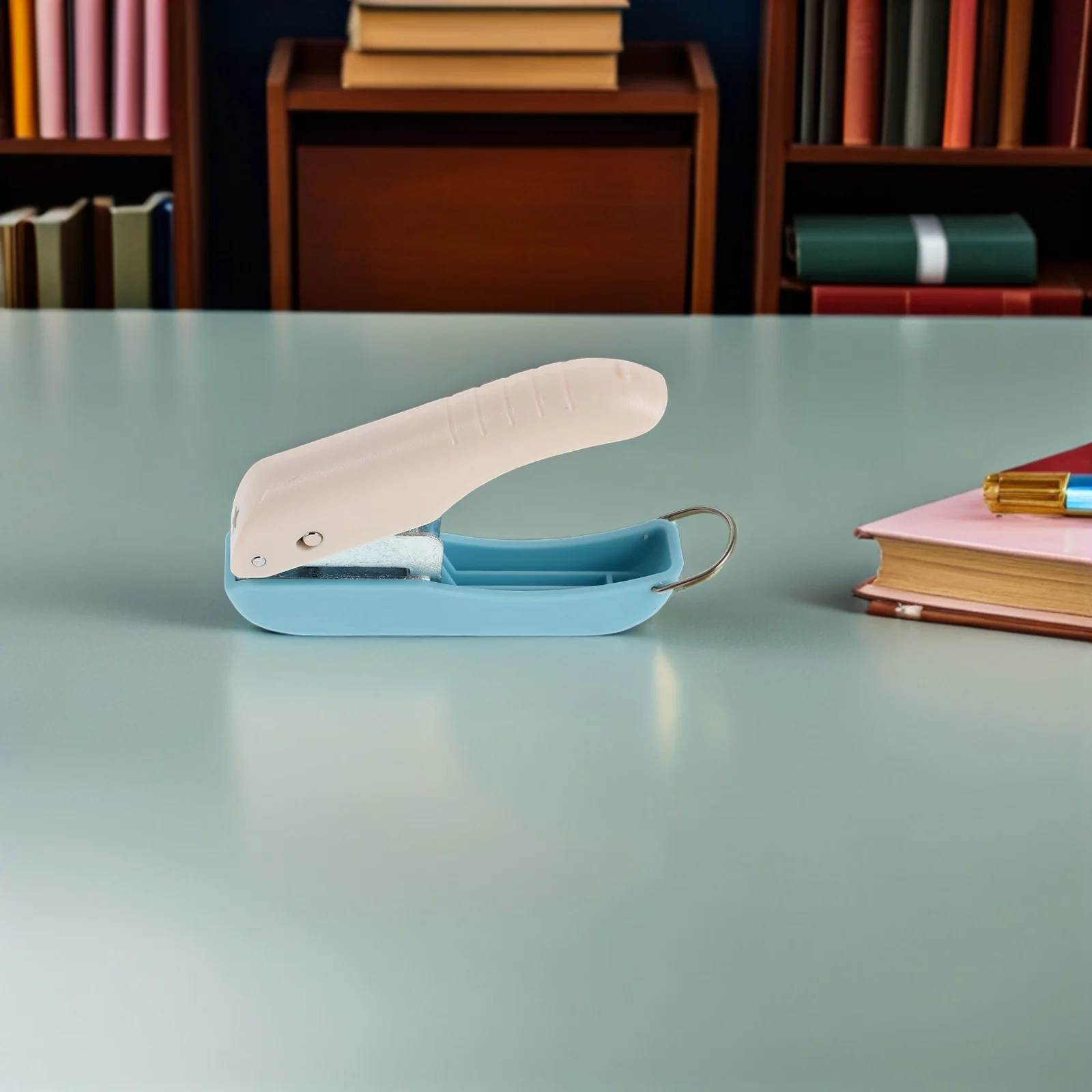 

6mm Star Hole Puncher for Crafts Scrapbook Paper Punchers with Handle Portable Mini Manual for Home Office Hole Punch