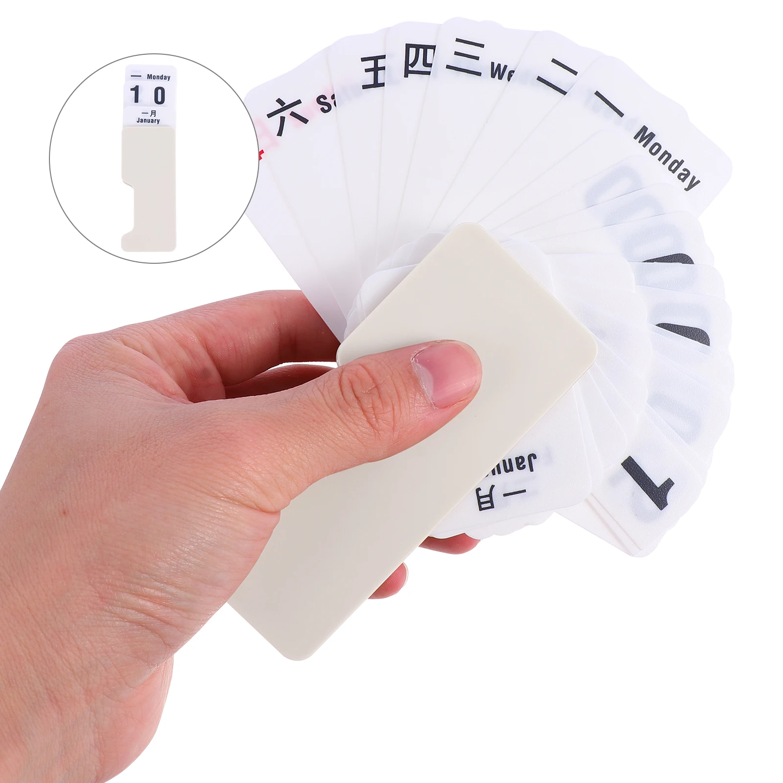 

1Pcs Creative Plastic Perpetual Calendar Manual Page Turning Home Decoration Table Desk Calendar