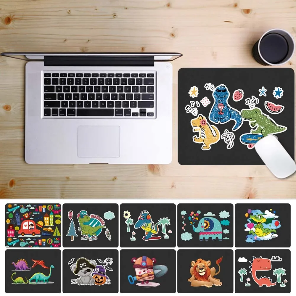 

New PU Leather Computer Mouse-pad Anti-slip Waterproof Cute Pattern Mouse Mat Gaming Laptop Small Mouse Pad