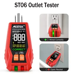 US Plug rilevatore di tensione elettrico Display digitale presa di controllo Tester di sicurezza presa Tester prese strumento ottico