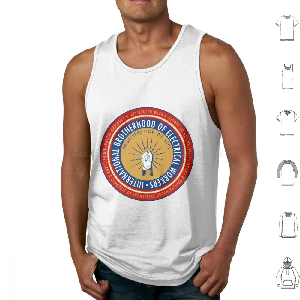 

Ibew Electrician Tank Tops Print Cotton Electrical Electrician Union Ibew Worker Energy Lights Ballast Power