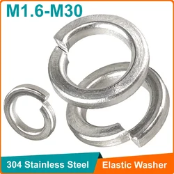5-50pcs 304 Stainless Steel M1.6 M2 M2.5 M3 M4 M5 M6 M8 M10 M12 M16 M24 M27 M30 Spring Split Lock Washer Elastic Gasket