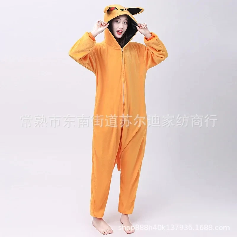 

3;c,5\h;7/Uzumaki Kurama Kyuubi Fox Cosplay Costume Kigurumi Adult Unisex Anime Pajamas Flannel Jumpsuit Sleepwear Hale'5,h'7\f/