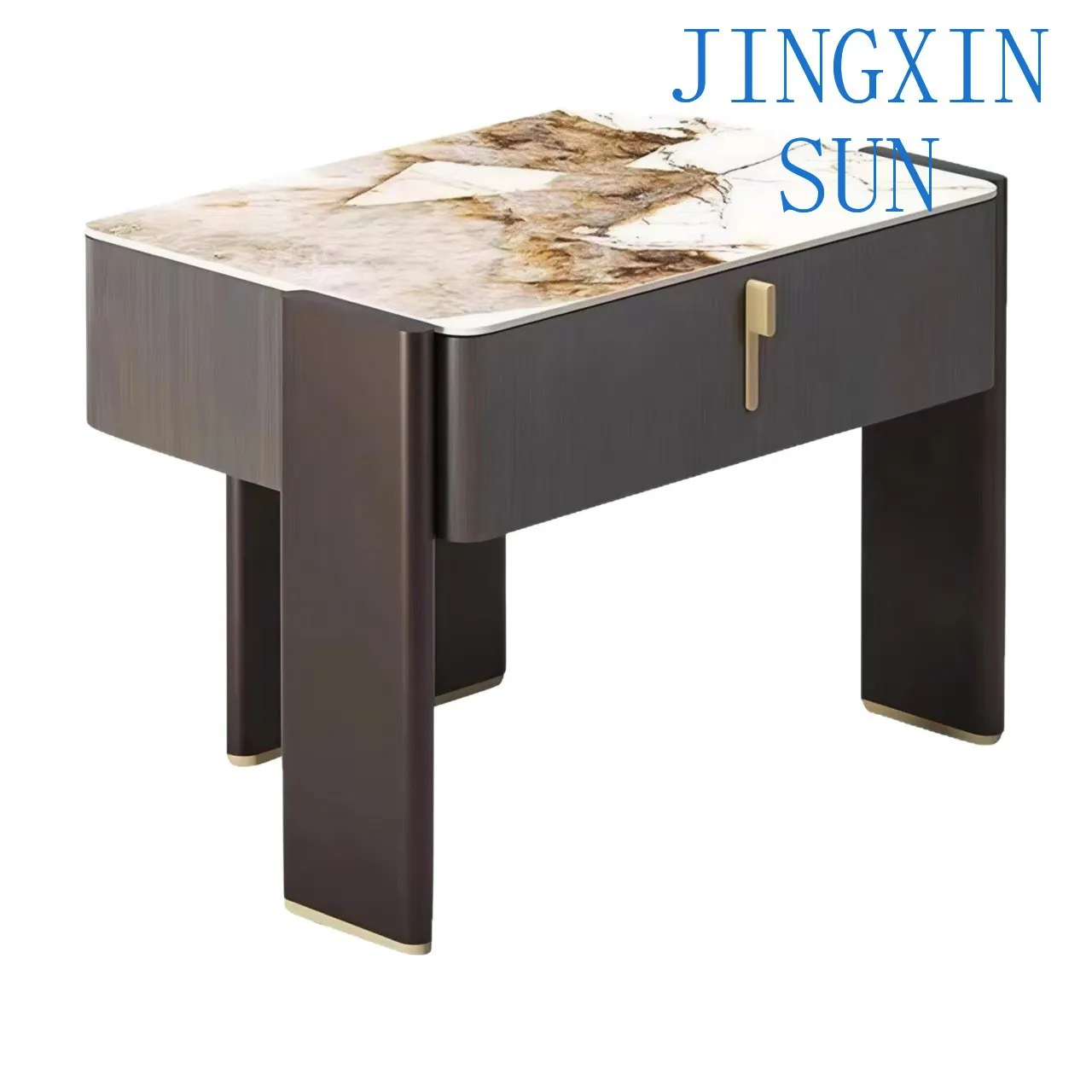Modern high-end bedroom round square acrylic bedside table bedside cabinet locker chest cabinet