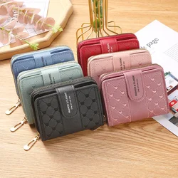 Bag Short Purse Female Zipper For Wallet Versatile Simple Clutch Women Embroidered Large Love Capacity Heart Fashion Coin Buckle