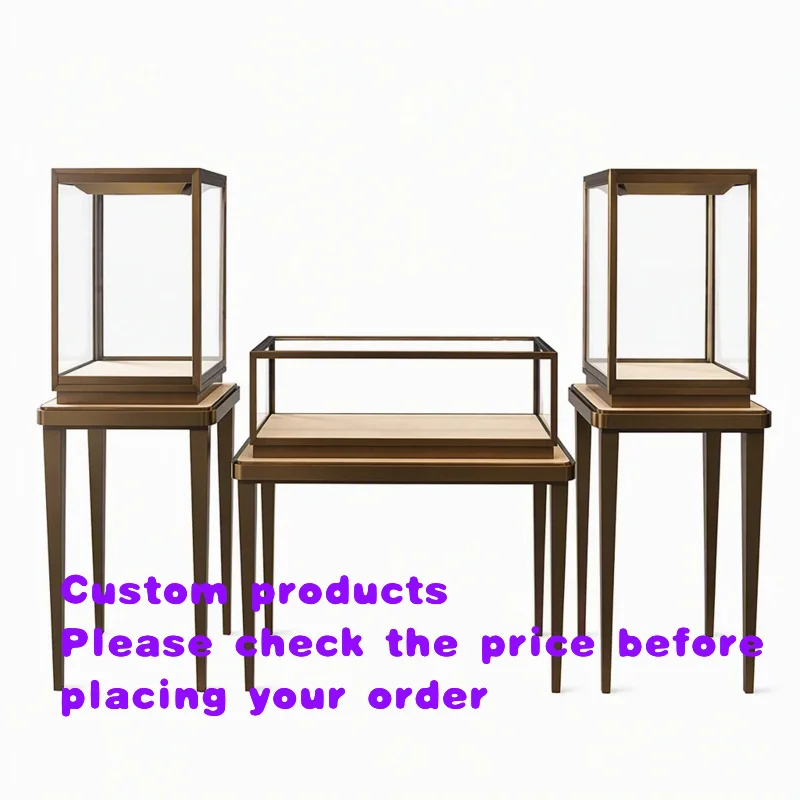 custom.Luxury LED Lighting Stainless Steel Glass Jewelry Display Cabinet Polished Eco-Friendly Recyclable XINYI Sho