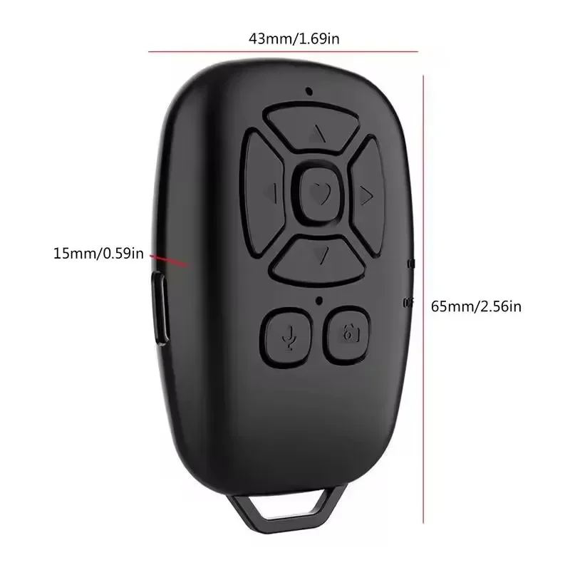 

YP ZLRLMHY Rechargeable Remote Control Android IOS Wireless Remote Control Phone Camera Bluetooth Phone Remote Control