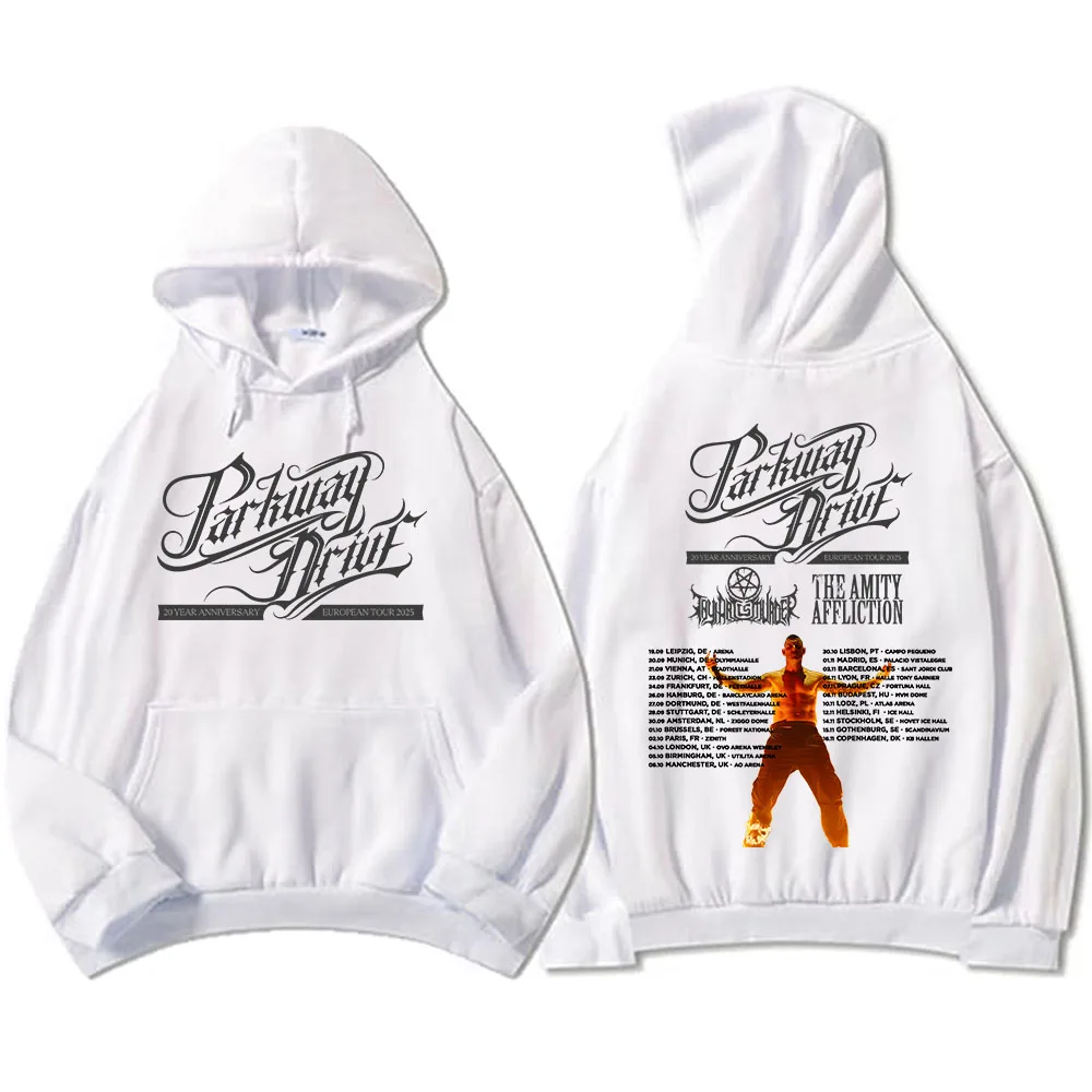 Parkway Drive 20 años aniversario gira europea 2025 sudaderas con capucha banda de Rock moda sudaderas gráficas invierno polar hombres jerseys