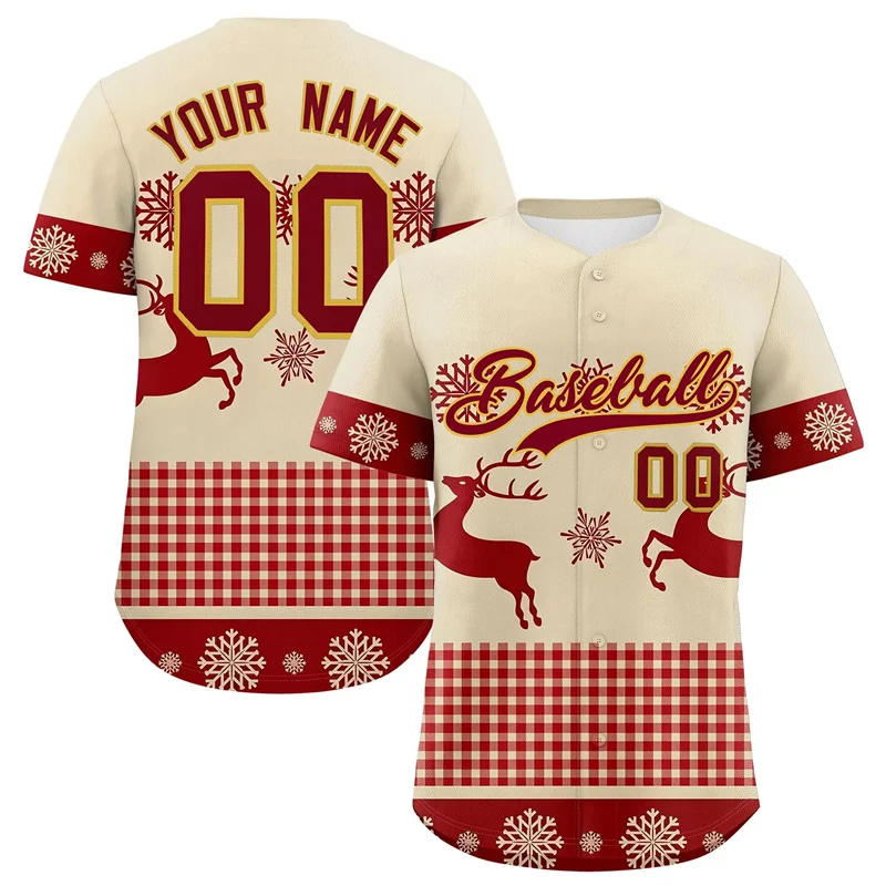 Custom Teamname Number Name Baseball Jersey Summer Fashion 3D Printed Pattern Short Sleeve Ready Stock Casual Oversized Top