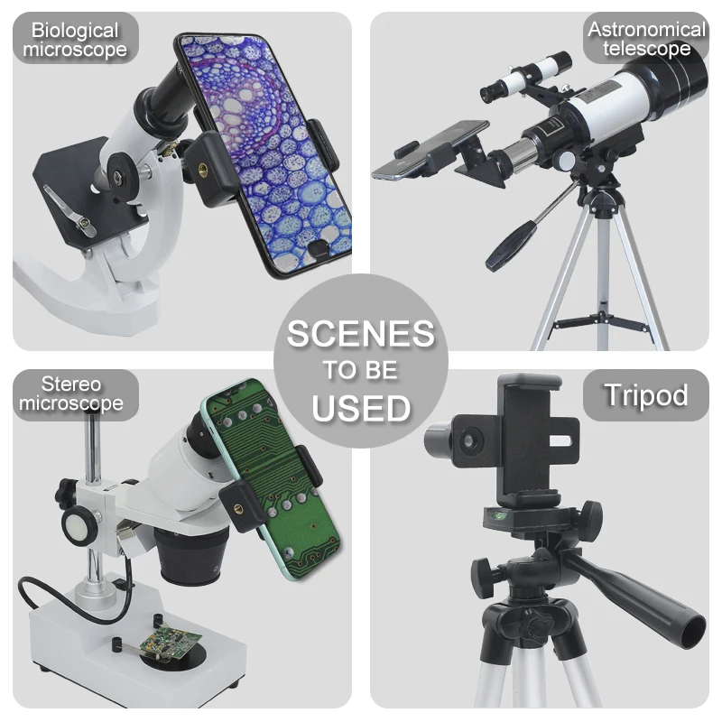 Imagem -06 - Adaptador da Montagem do Telefone Móvel Grampo com Ocular 10x Lente a Tomar para o Microscópio para Salvar a Foto e o Vídeo Diâmetro 23.2 mm 30 mm 30.5 mm