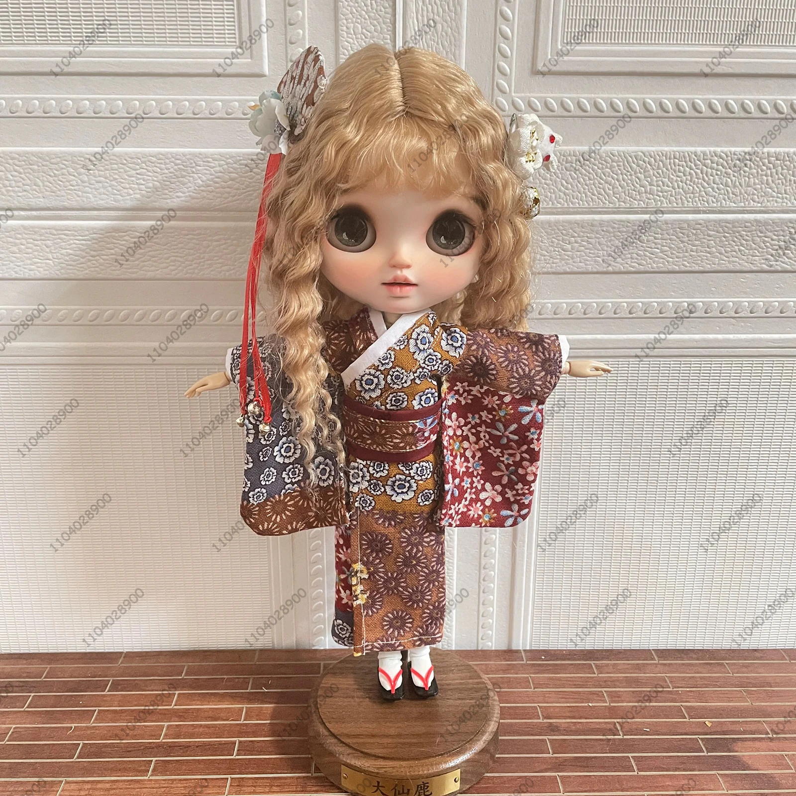 

Blythe Doll Clothes 30CM 1/6 OB24 Azone Japan Kimono Floral Costume Doll Clothes Suit Girl Dress Toy Gift