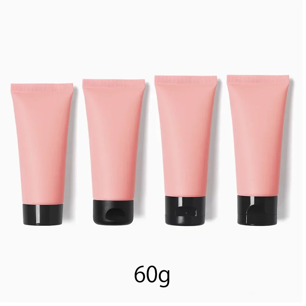 60g Rosa Opaco Cosmetico Tubo Morbido 60ml Lozione Crema Contenitore Riutilizzabile Detergente Shampoo Fondotinta Spremere Bottiglia Vuota