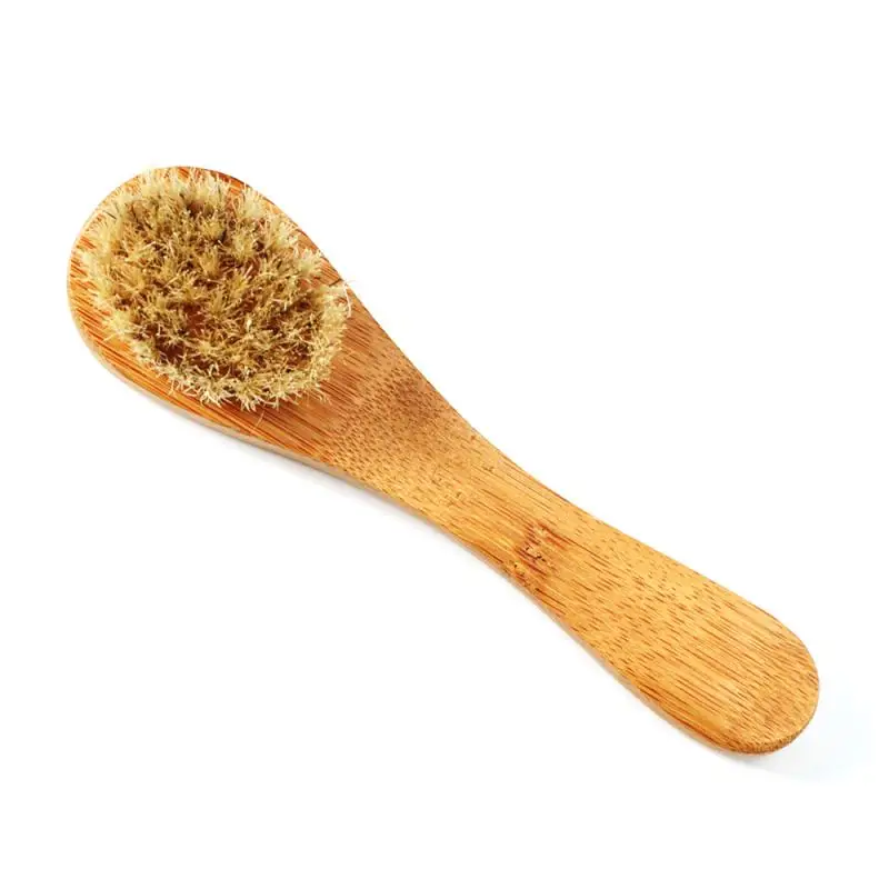 Natural Face Brush Bristles Exfoliating Face Brushes Wooden Woman Man Skin Care Body Brush Massager Scrubber Tools TSLM1