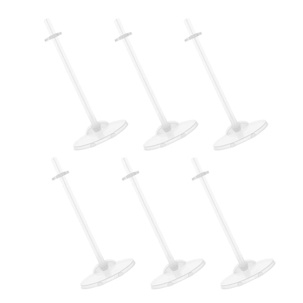 

6pcs Stand Transparent Plastic Stable Support Toy Figure Display Accessories Holder Organizers Bracket Base