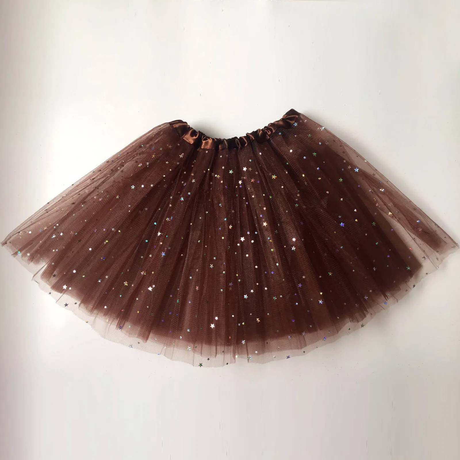 

Star Sequin Three-layer Mesh Skirt Women Tutu Skirts For Girls Skirt Petticoat Princess Cute Underskirt Dance Skirts For Lady