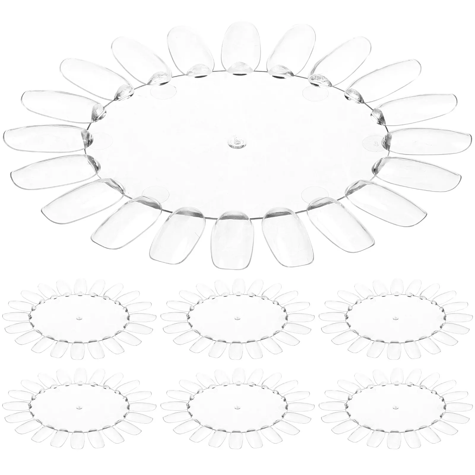 

10pcs Nail Art Practice Card Transparent 13x11cm Display 20 Colors Patterns Manicure Pedicure Salon Tools Color Chart Wheel