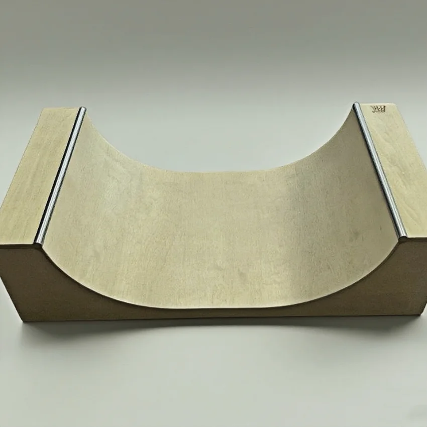 Rampe demi-tuyau de touche, rampe en U en bois pour cascades technologiques, garde-corps de bureau Portable pour la pratique professionnelle et les débutants