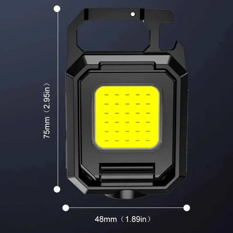 COB 両面非常灯 USB 充電式ミニポータブル防水キーホルダーキャンプライト