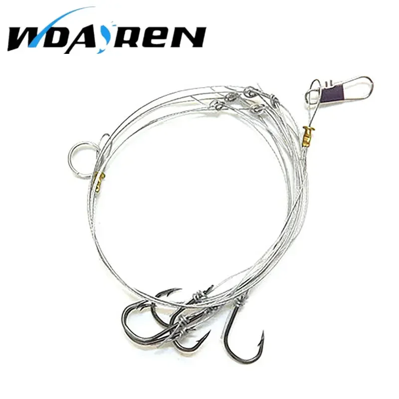 2 Pcs String Hook Explosion Fishhooks Carbon Steel Bait Holder Fishing Hooks Set 5# 6# 7# 8# 9# 10# 12# 15#