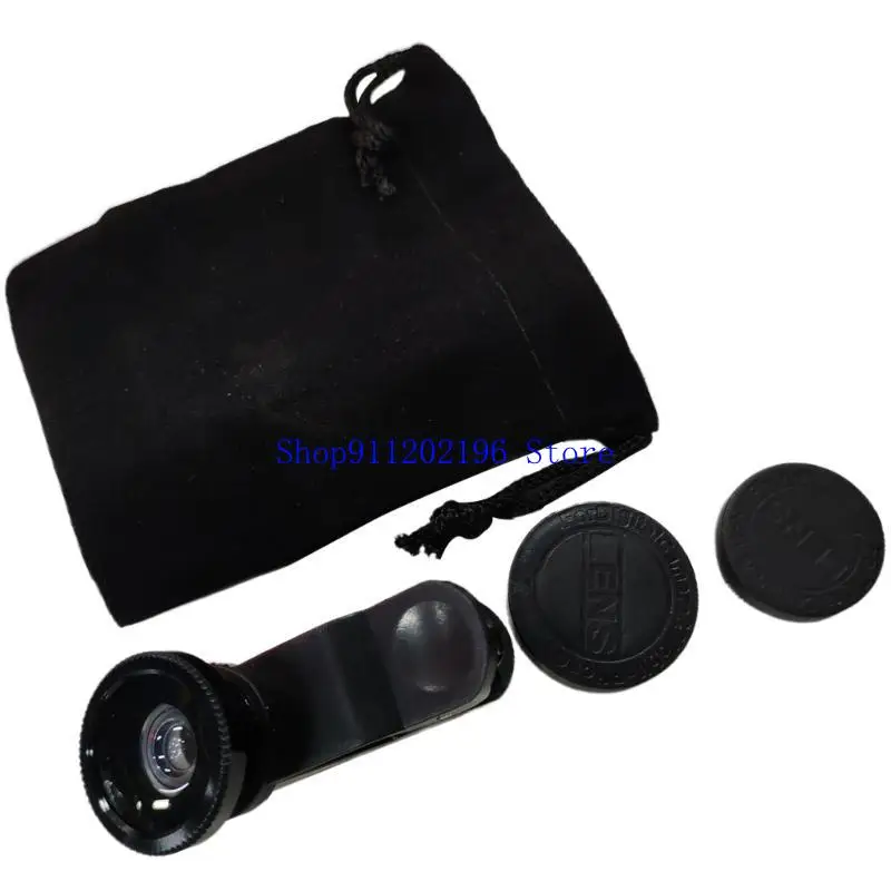P82A 3 In 1 Camera Lens Portable Clip On Phone Fisheye Lens Clip Lens