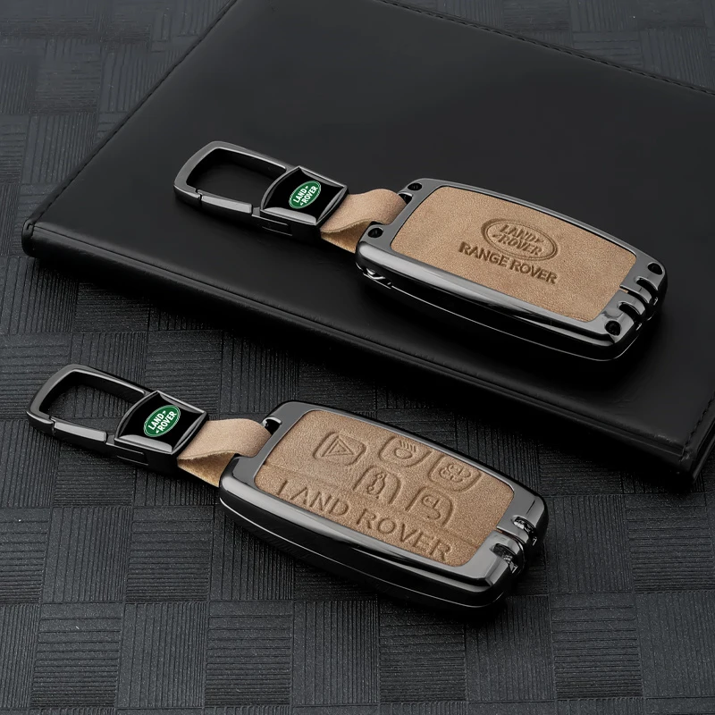New Leather Car Smart Remote Key Fob Case Cover Shell Bag For Land Rover A9 Range Rover Evoque Freelander Discovery Accessaries view 3