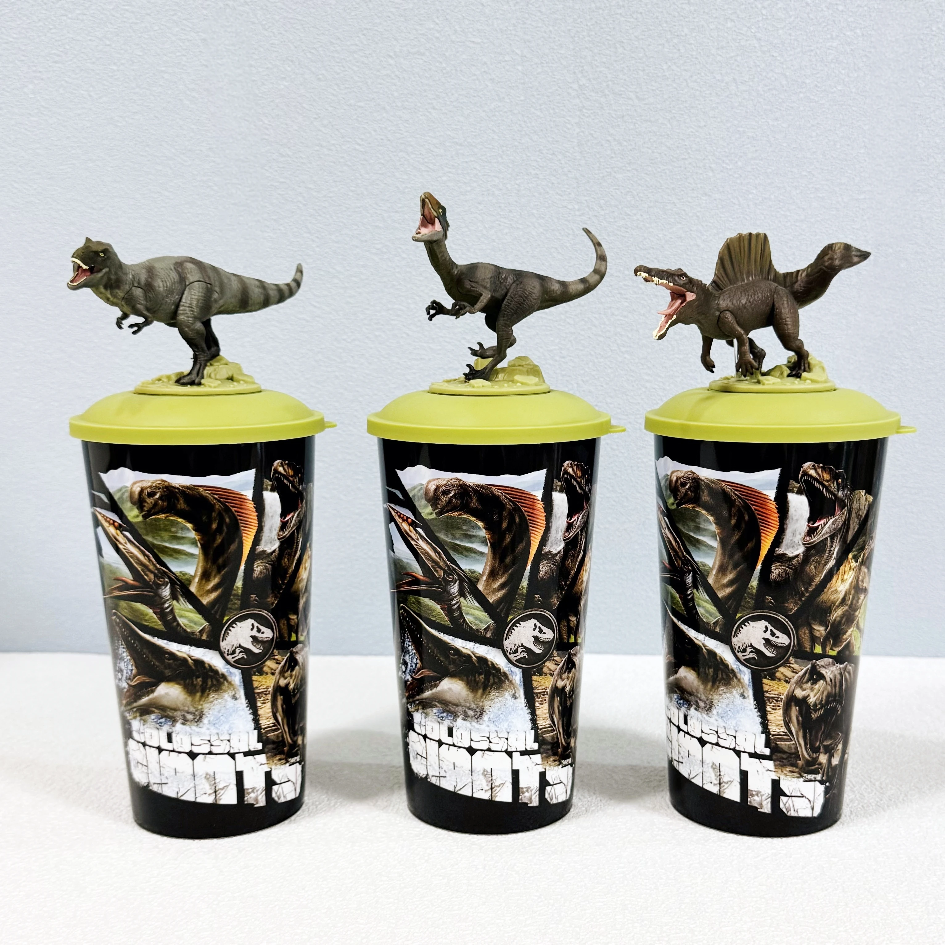 Taza ORIGINAL de Jurassic World Rebirth Rex, vaso azul, huevo de dinosaurio, cubo de palomitas de maíz, regalos exclusivos de cine y películas